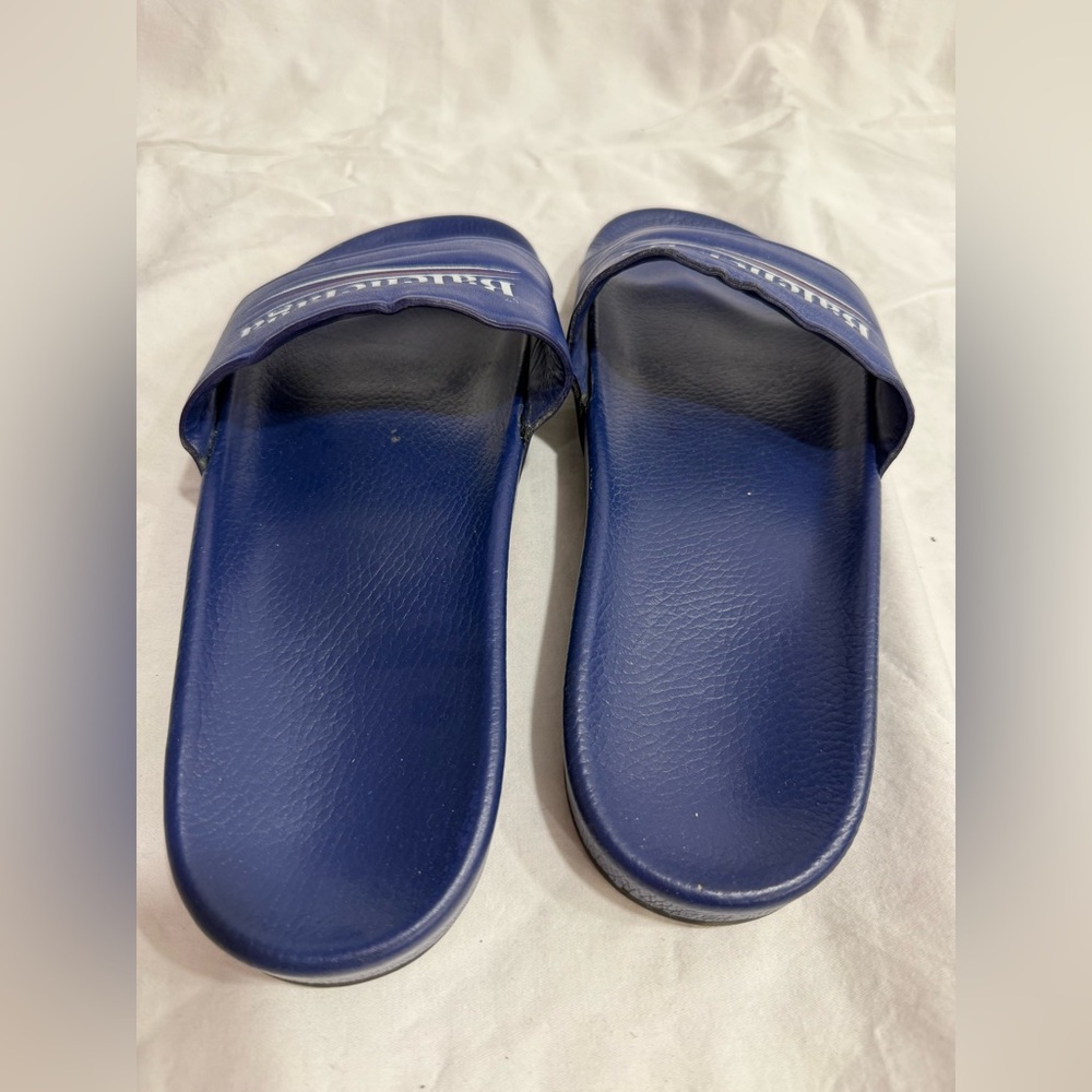 Balenciaga Campaign Logo Leather Pool Slides - Picture 2 of 4